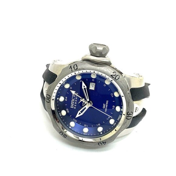 Invicta Men's Watch 6587 Reserve GMT Diver Swiss Quartz Blue Dial MISSING BAND - Picture 2 of 8